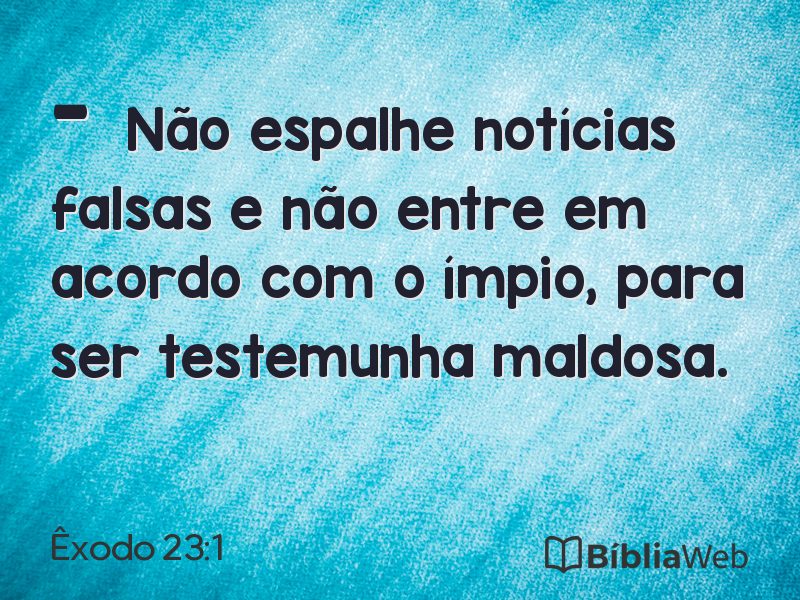 Êxodo 23:1 em imagem para compartilhar