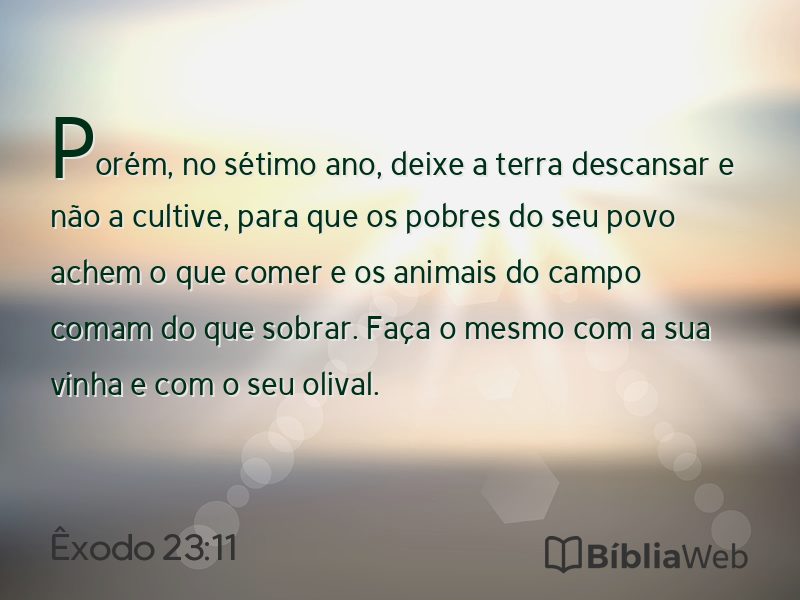 Êxodo 23:11 em imagem para compartilhar