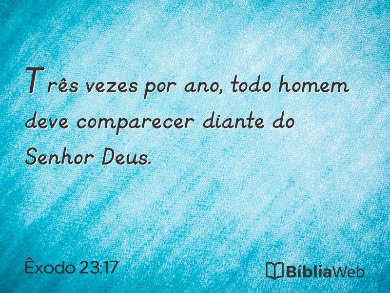 Êxodo 23:17 em imagem para compartilhar