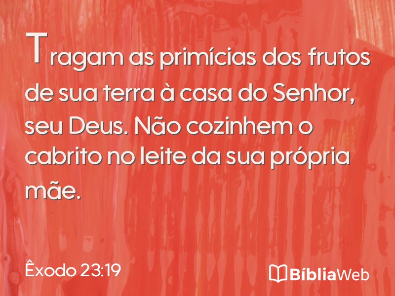 Êxodo 23:19 em imagem para compartilhar