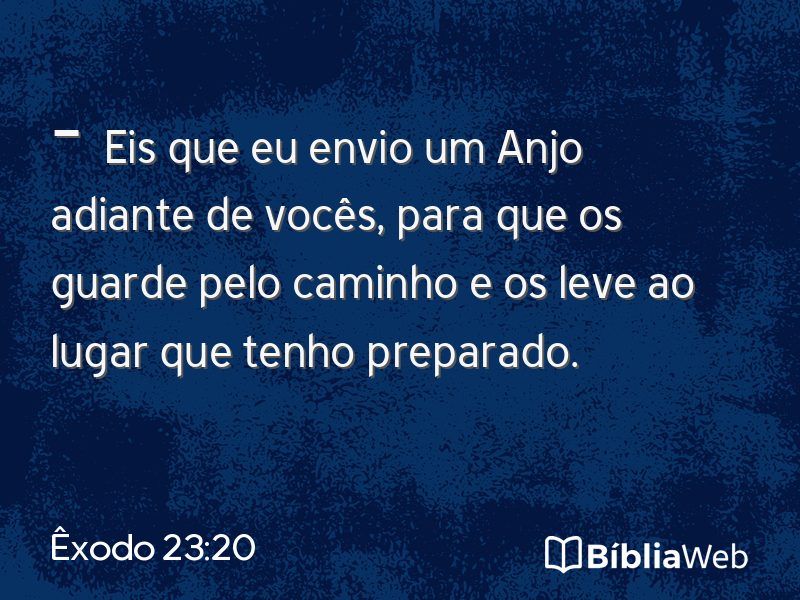 Êxodo 23:20 em imagem para compartilhar