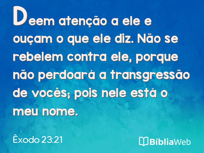 Êxodo 23:21 em imagem para compartilhar