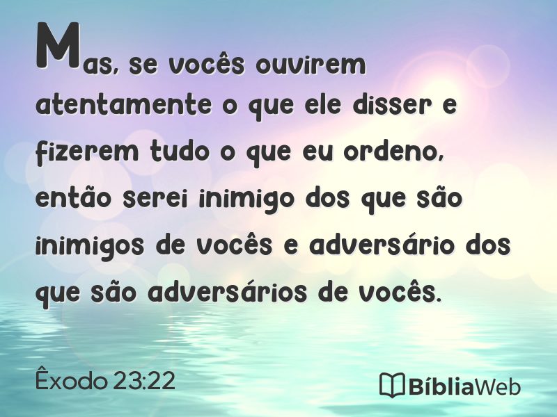 Êxodo 23:22 em imagem para compartilhar