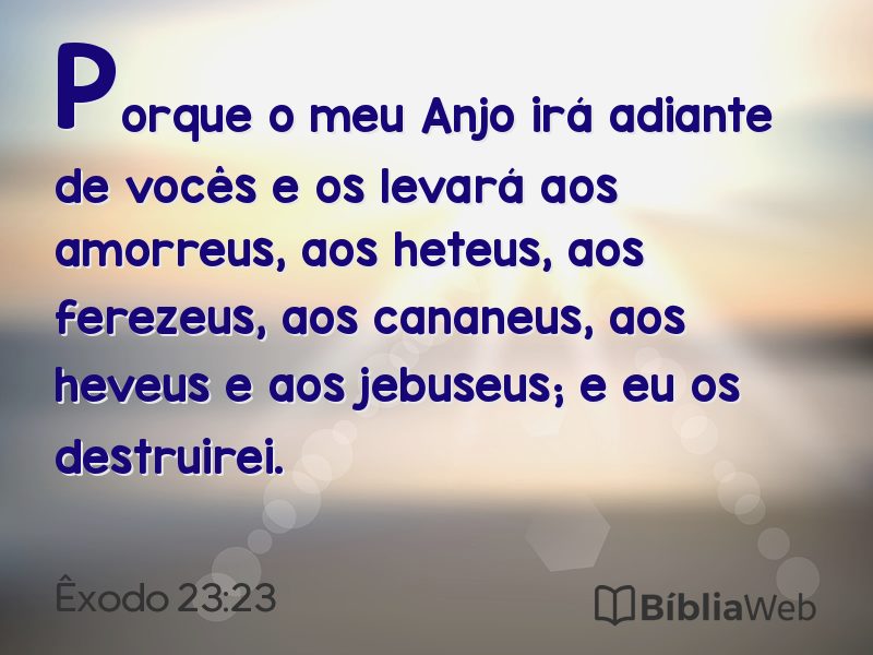 Êxodo 23:23 em imagem para compartilhar