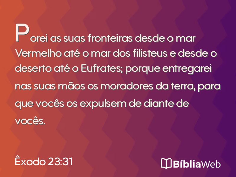 Êxodo 23:31 em imagem para compartilhar
