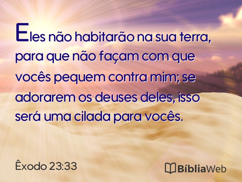 Êxodo 23:33 em imagem para compartilhar