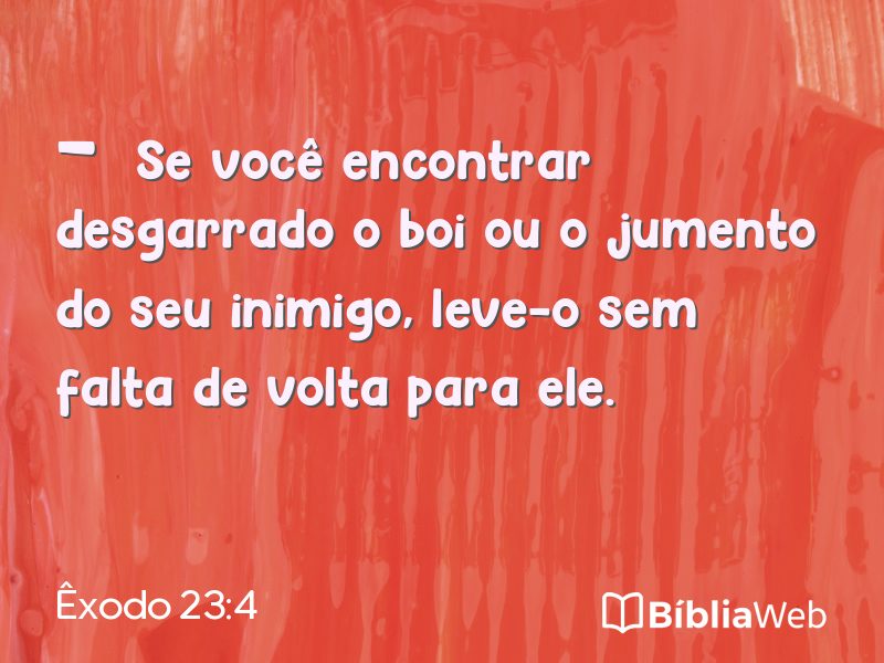 Êxodo 23:4 em imagem para compartilhar
