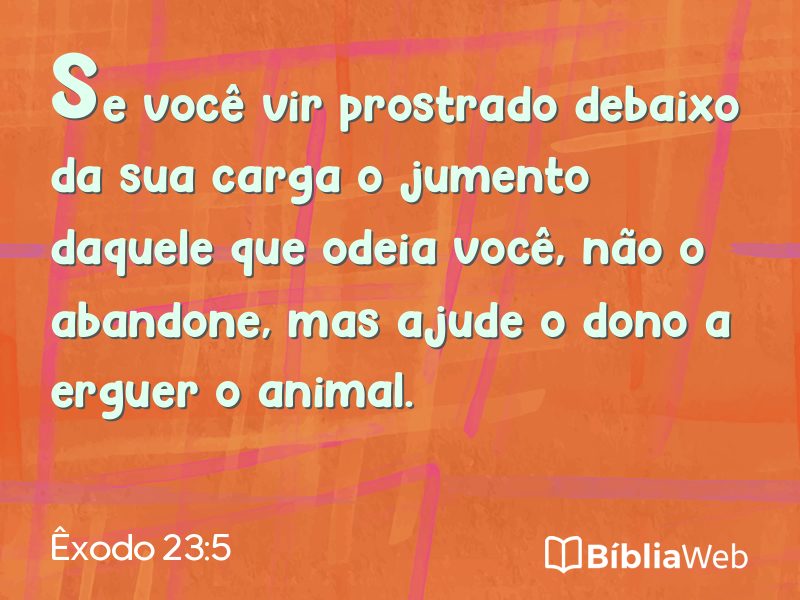 Êxodo 23:5 em imagem para compartilhar