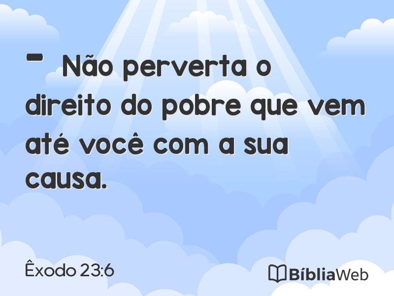 Êxodo 23:6 em imagem para compartilhar
