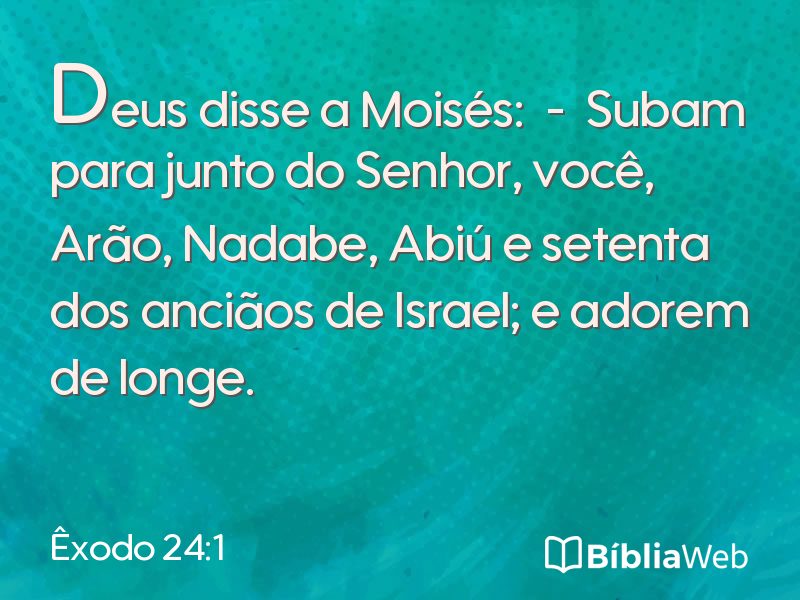 Êxodo 24:1 em imagem para compartilhar
