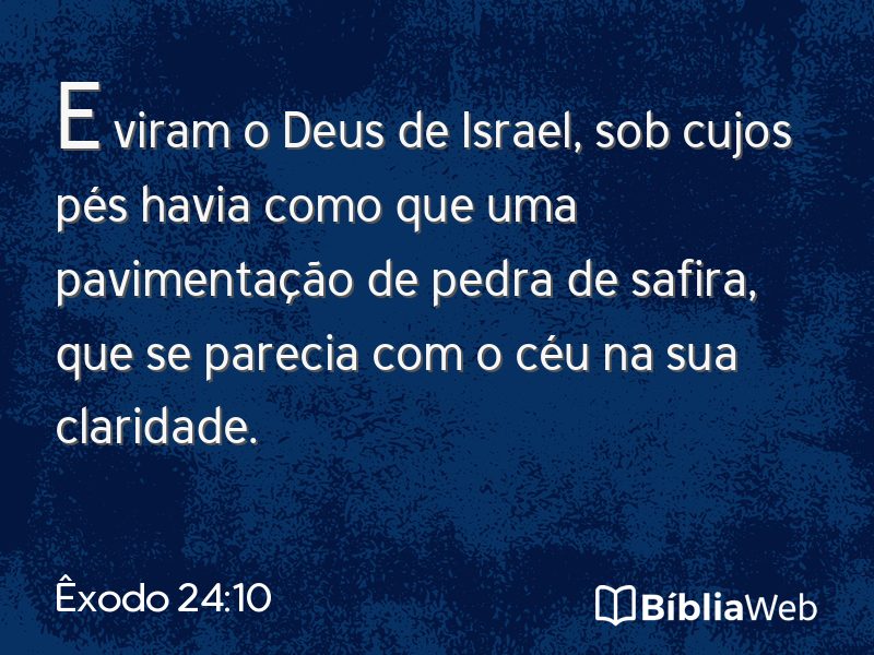 Êxodo 24:10 em imagem para compartilhar