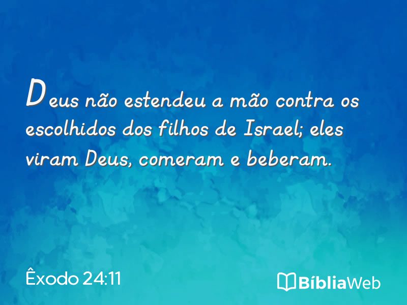 Êxodo 24:11 em imagem para compartilhar