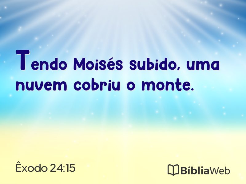Êxodo 24:15 em imagem para compartilhar
