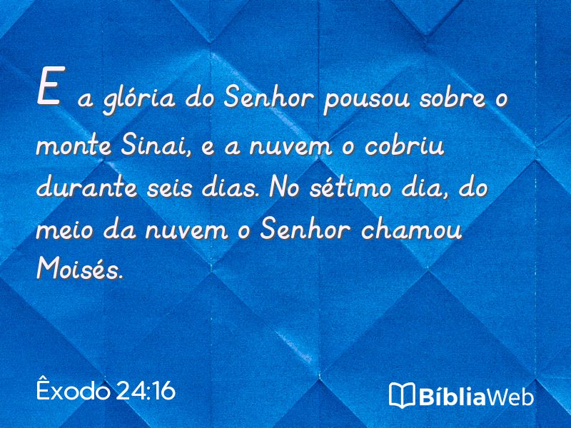 Êxodo 24:16 em imagem para compartilhar