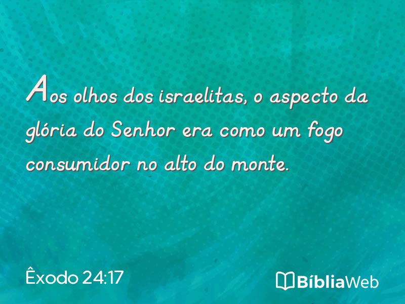 Êxodo 24:17 em imagem para compartilhar