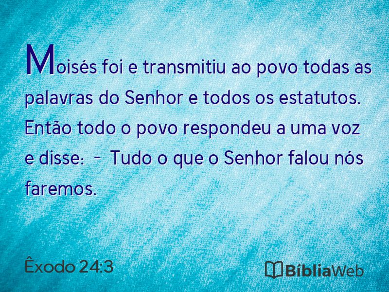 Êxodo 24:3 em imagem para compartilhar