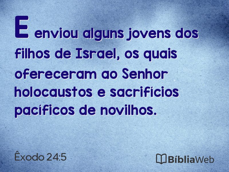 Êxodo 24:5 em imagem para compartilhar