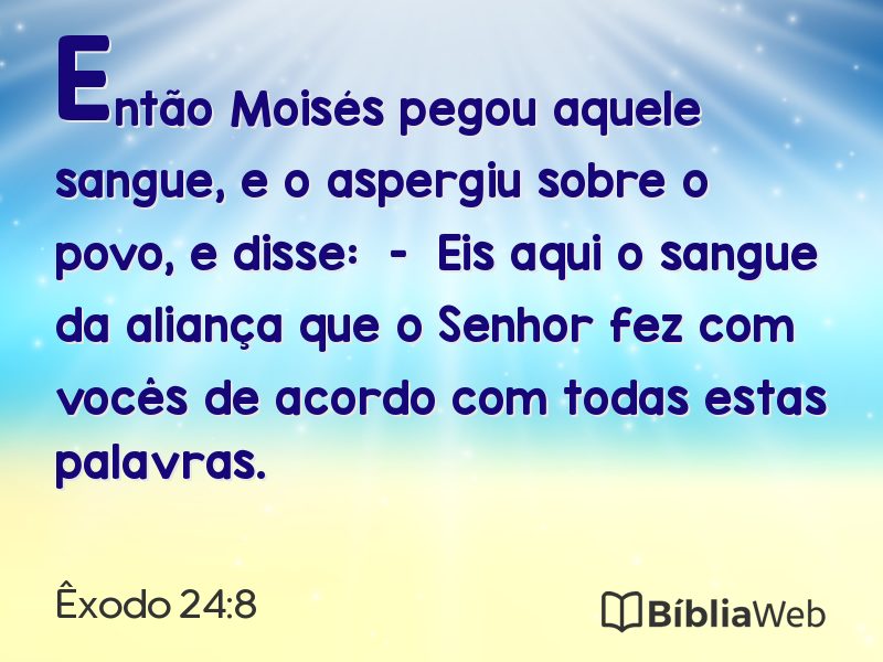 Êxodo 24:8 em imagem para compartilhar