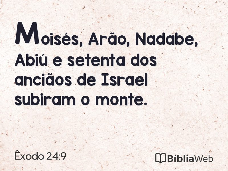 Êxodo 24:9 em imagem para compartilhar