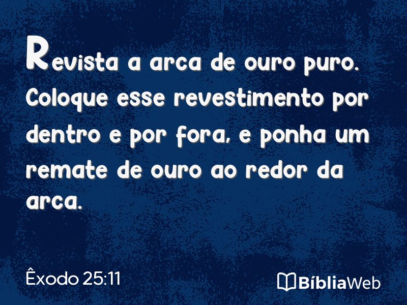 Êxodo 25:11 em imagem para compartilhar