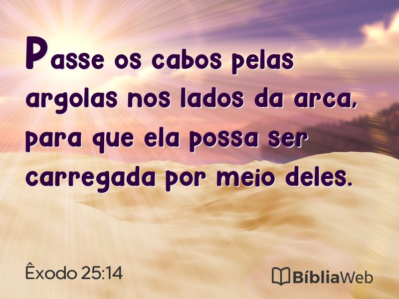Êxodo 25:14 em imagem para compartilhar