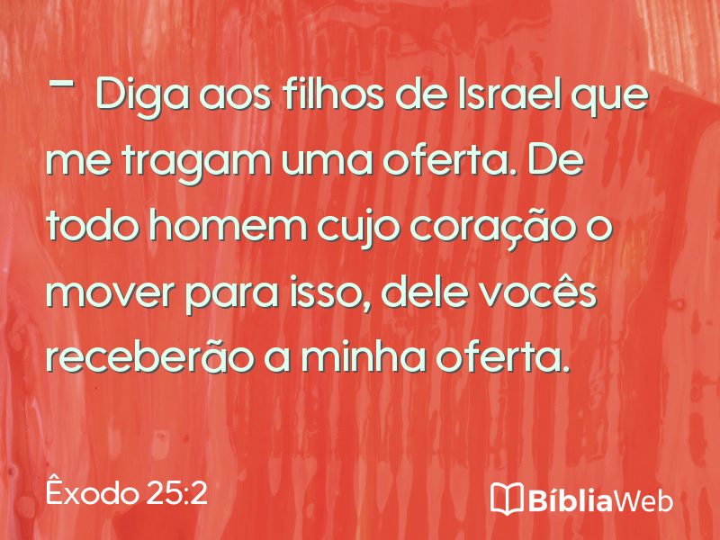 Êxodo 25:2 em imagem para compartilhar