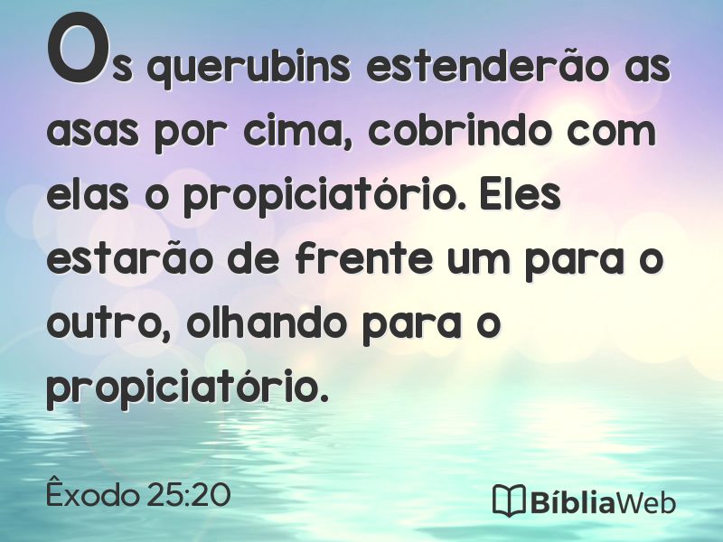 Êxodo 25:20 em imagem para compartilhar