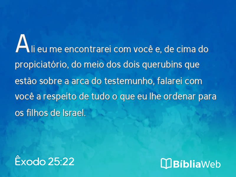 Êxodo 25:22 em imagem para compartilhar