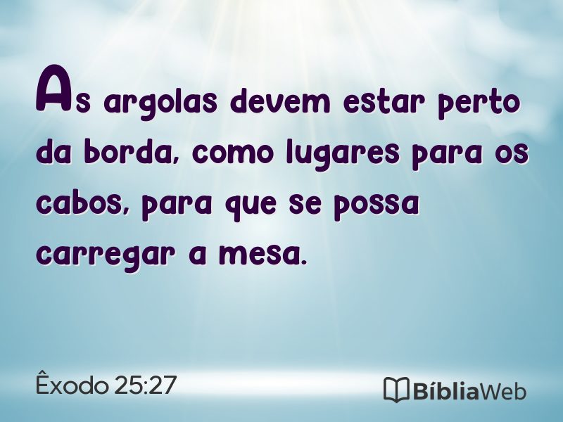 Êxodo 25:27 em imagem para compartilhar