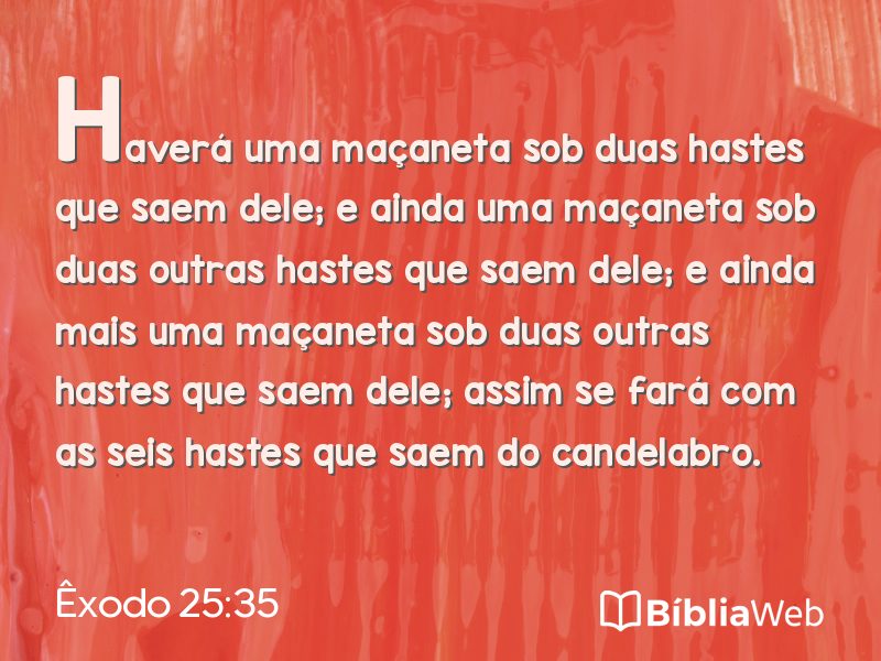 Êxodo 25:35 em imagem para compartilhar