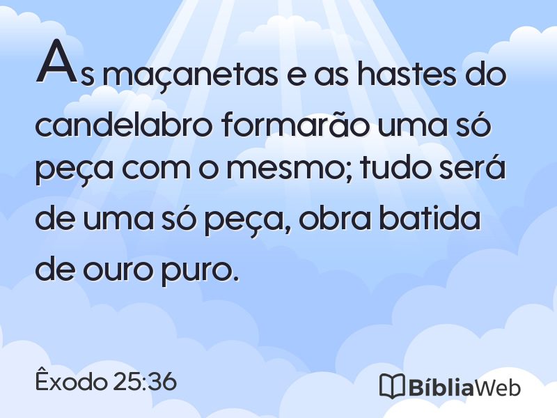Êxodo 25:36 em imagem para compartilhar
