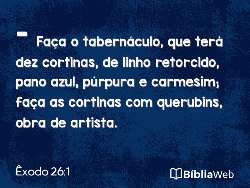 Êxodo 26:1 em imagem para compartilhar