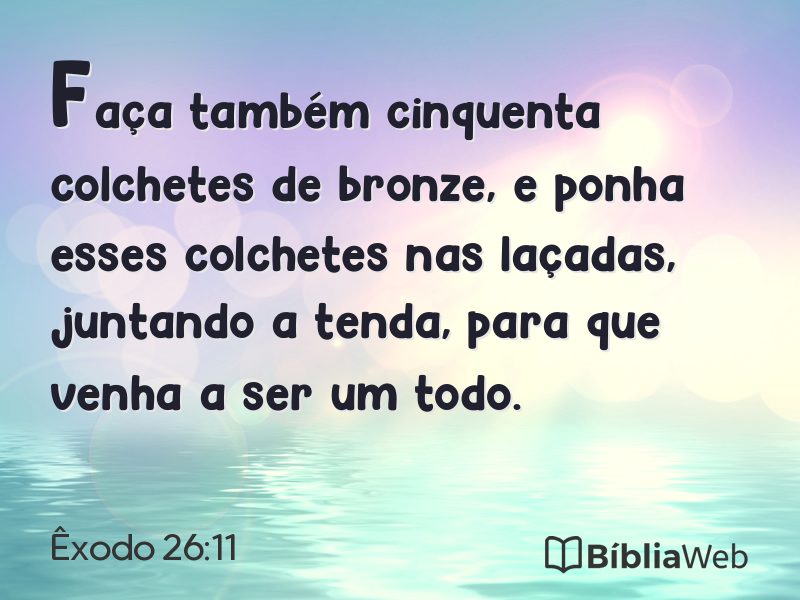 Êxodo 26:11 em imagem para compartilhar