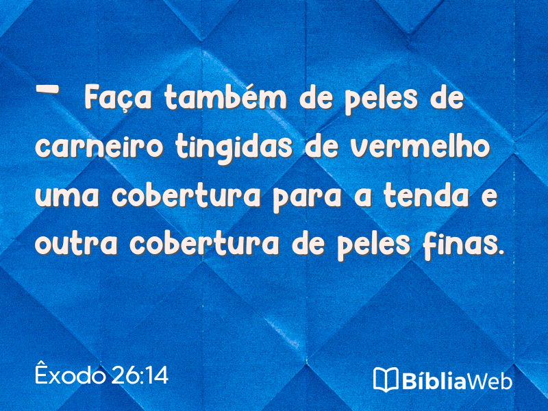 Êxodo 26:14 em imagem para compartilhar