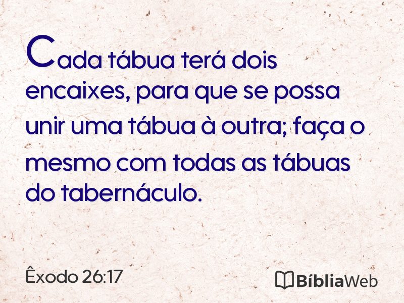 Êxodo 26:17 em imagem para compartilhar