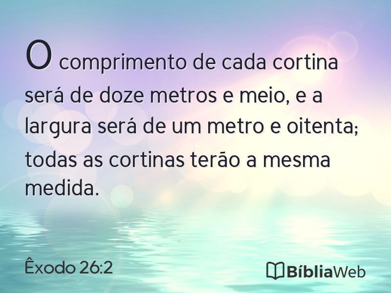 Êxodo 26:2 em imagem para compartilhar