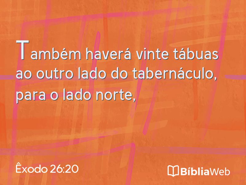 Êxodo 26:20 em imagem para compartilhar