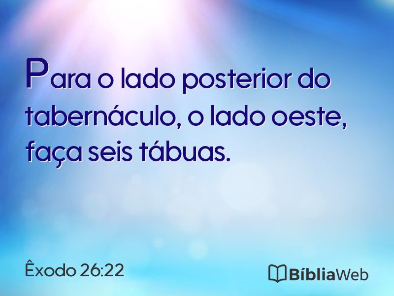 Êxodo 26:22 em imagem para compartilhar