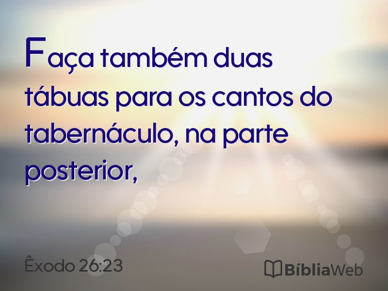 Êxodo 26:23 em imagem para compartilhar