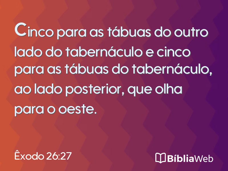 Êxodo 26:27 em imagem para compartilhar