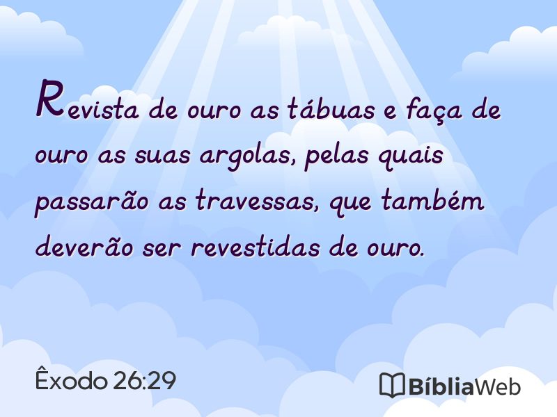 Êxodo 26:29 em imagem para compartilhar