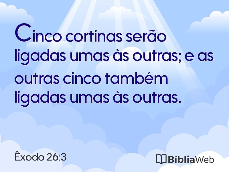 Êxodo 26:3 em imagem para compartilhar