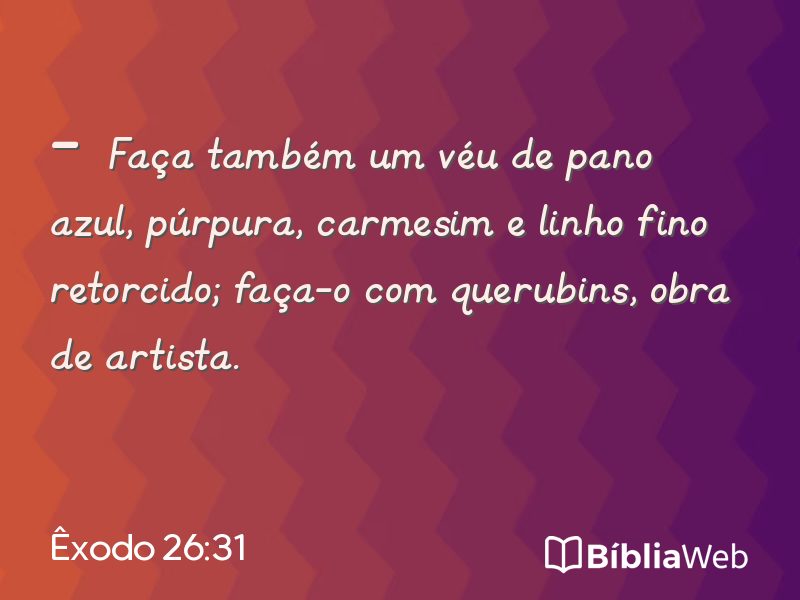 Êxodo 26:31 em imagem para compartilhar