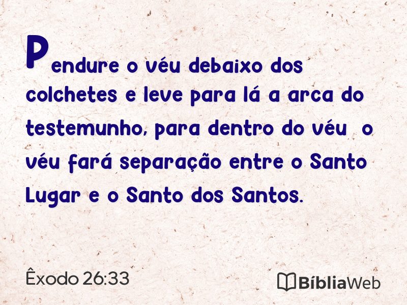 Êxodo 26:33 em imagem para compartilhar