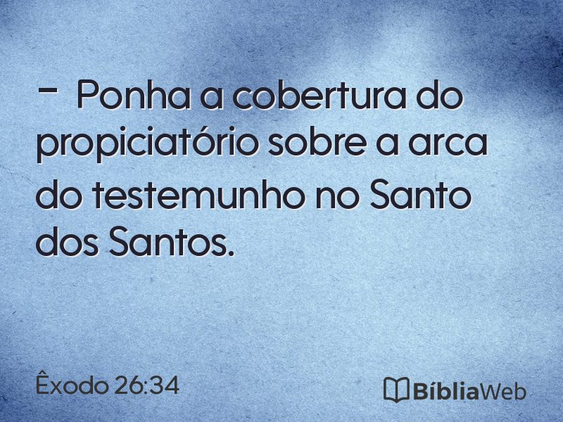 Êxodo 26:34 em imagem para compartilhar