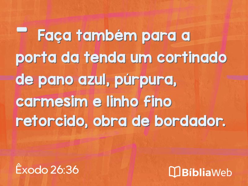 Êxodo 26:36 em imagem para compartilhar