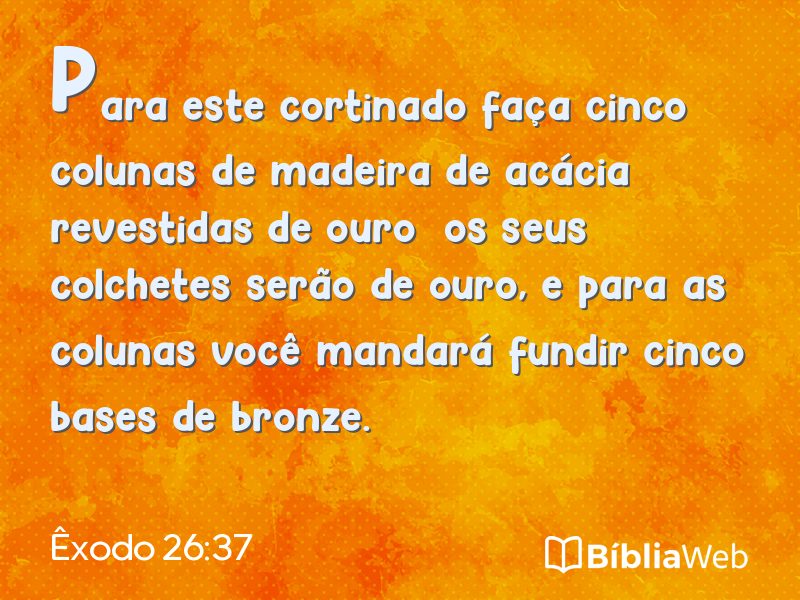 Êxodo 26:37 em imagem para compartilhar