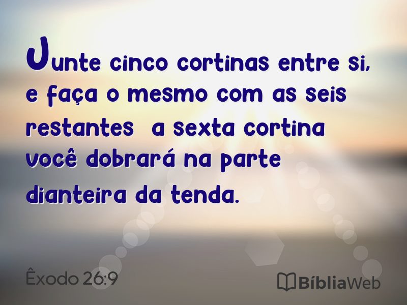 Êxodo 26:9 em imagem para compartilhar