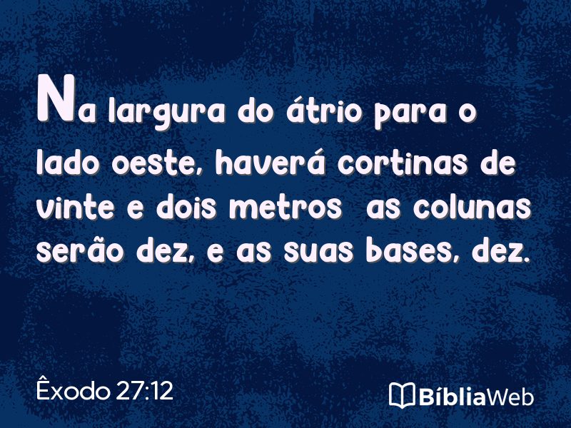 Êxodo 27:12 em imagem para compartilhar