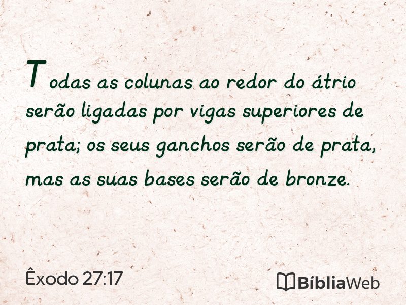 Êxodo 27:17 em imagem para compartilhar